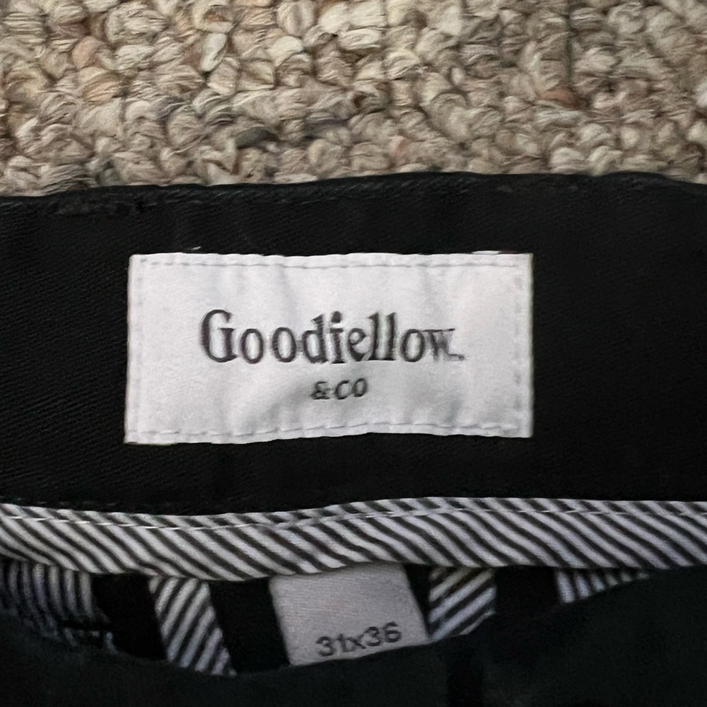 Goodfellow & Co. jet black HENNEPIN CHINO Athletic pants 31x36​ - Picture 5 of 7